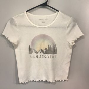 American Eagle Small white crop top. Adorbs